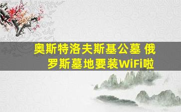 奥斯特洛夫斯基公墓 俄罗斯墓地要装WiFi啦